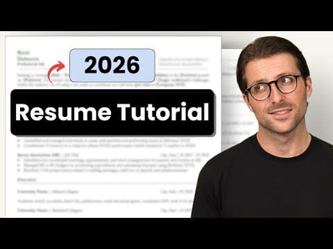 How To Write a Resume in 2026 (Free Resume Template) thumbnail