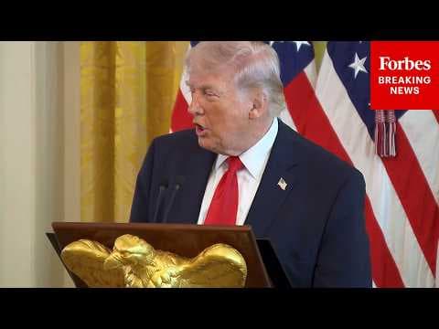 President Trump Holds Easter Lunch At The White House With Hours Until Iran Address thumbnail