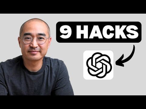 9 ChatGPT Hacks That Will Help You Become a PRO! (BONUS Apple Hack) thumbnail