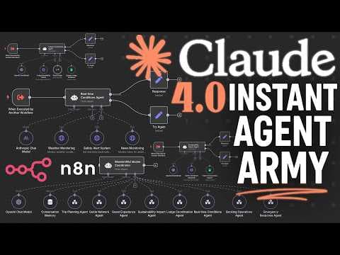 How to INSTANTLY Build An AI Agent Army in n8n with Claude thumbnail