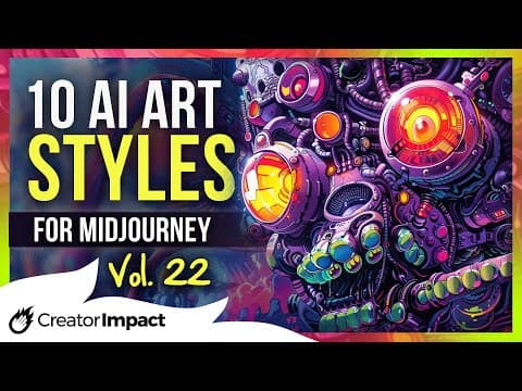 10 Fun Styles for  Midjourney: Vol 22 (Prompt tips!) thumbnail