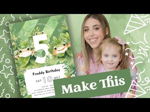 Design a printable birthday invitation with me ❤️ Create AI Digital Products ❤️ Design ASMR thumbnail