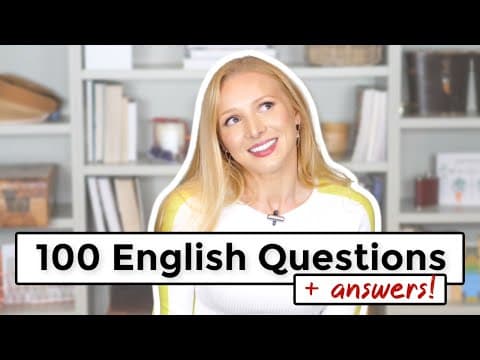 100 Common English Questions and Answers | How to Ask and Answer Questions in English thumbnail