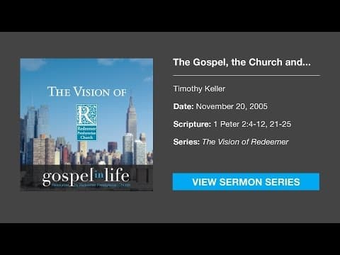 The Gospel, the Church and the World – Timothy Keller [Sermon] thumbnail