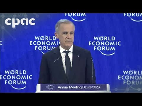 PM Mark Carney speaks at World Economic Forum in Davos – January 20, 2026 thumbnail