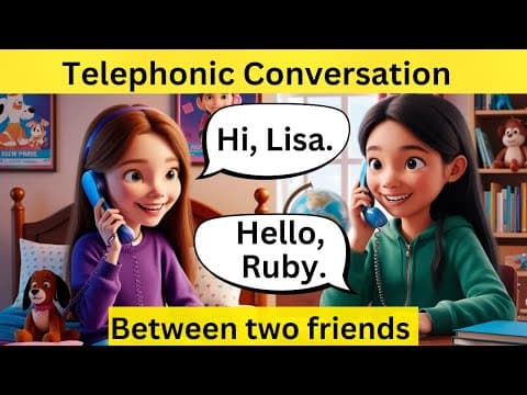 Telephonic Conversation Between Two Friends | Improve Your English Speaking Skills #englishpractice thumbnail
