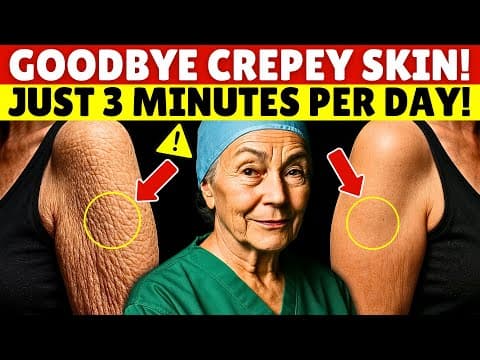 SENIORS, PLEASE! Just 3 Minute Fix For Crepey Skin That Actually Works! | Senior Health Tips thumbnail