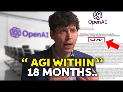 Open AI Just Dropped A BOMBSHELL (AGI Within 18 Months? ) thumbnail