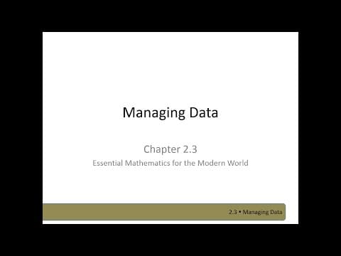 Managing Data thumbnail
