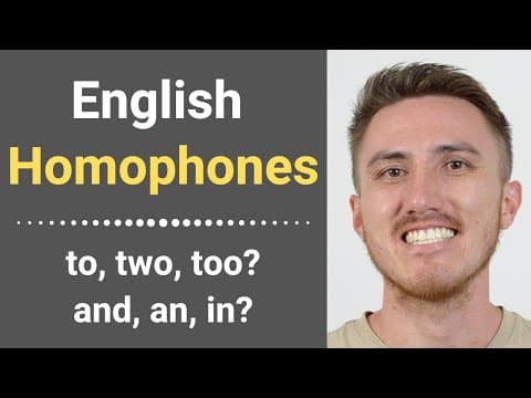 What Are English Homophones and How Do They Work? thumbnail