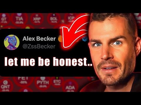 is Alex Becker GIVING UP on his crypto tokens?!… thumbnail