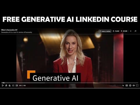 Linkedin Learning What is Generative AI free course thumbnail