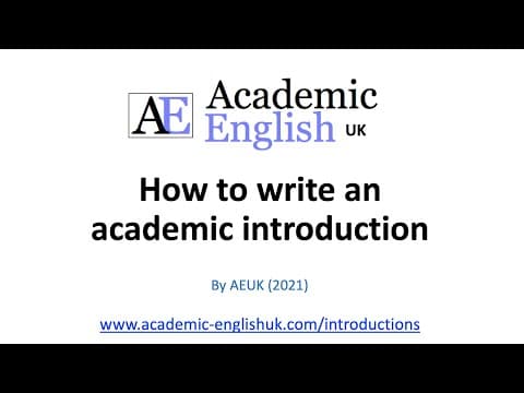 How to write an academic introduction thumbnail
