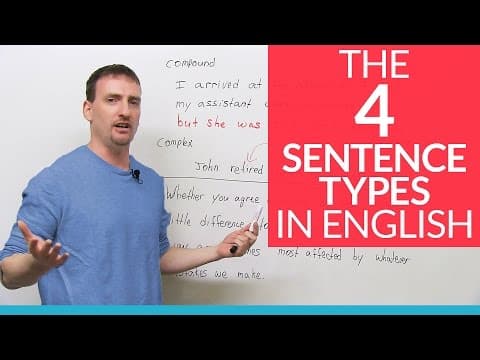 The 4 English Sentence Types – simple, compound, complex, compound-complex thumbnail