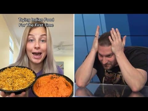Cringey TikToker Tries Indian Food For The First Time thumbnail