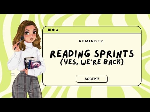 reading sprints! let's get some reading done together💞✨ thumbnail