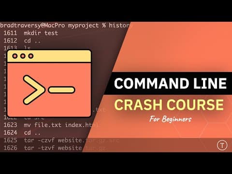 Command Line Crash Course For Beginners | Terminal Commands thumbnail