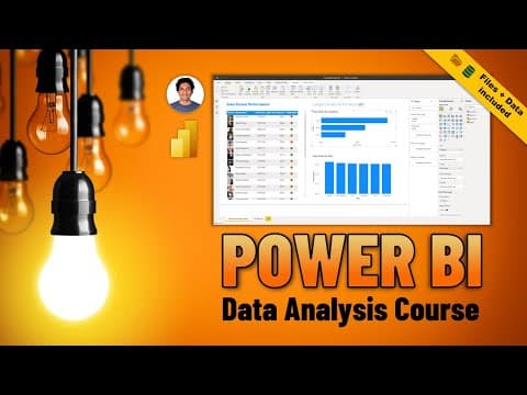 Beginner to PRO Data Analysis with Power BI - Full Length Course (with sample files!) thumbnail