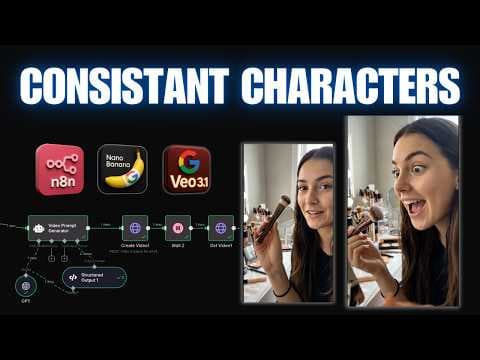 FINALLY - Create 60-Seconds AI UGC Ads with Character Consistency on AUTOPILOT (n8n Tutorial) thumbnail