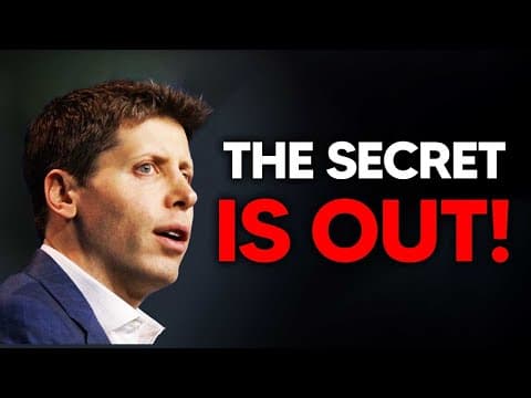 Sam Altmans SECRET Plan For AGI - "Extremely Powerful AI is close" thumbnail
