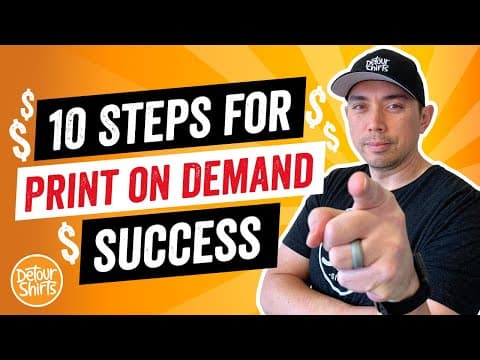 10 Steps for Print on Demand Success (Beginner Mistakes to AVOID) What I Did to Be Successful thumbnail
