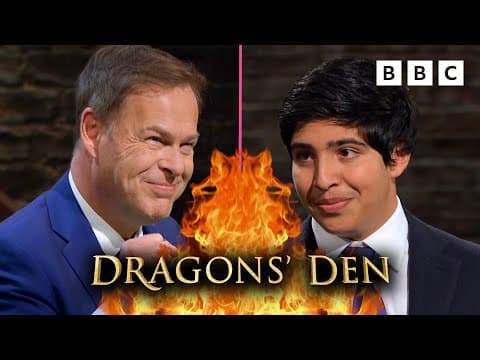 THE YOUNGEST EVER ENTREPRENEUR IN THE DEN | Dragons' Den - BBC thumbnail