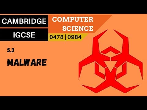 64. CAMBRIDGE IGCSE (0478-0984) 5.3 Cybersecurity threats - Malware thumbnail