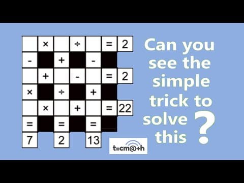 Can you solve this tricky math crossword? thumbnail