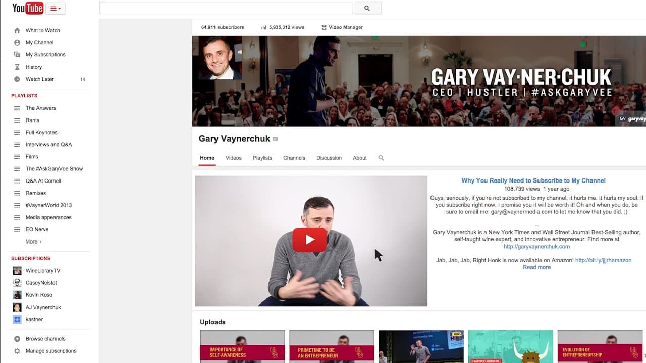 YouTube video player