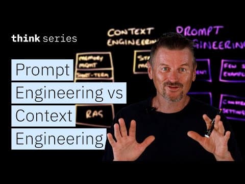 Context Engineering vs. Prompt Engineering: Smarter AI with RAG & Agents thumbnail