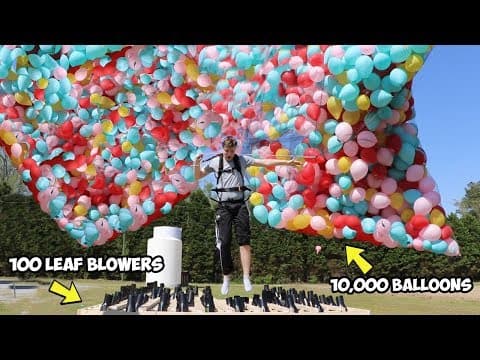 I Flew Using Only Balloons AND Leaf Blowers thumbnail