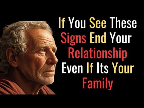 7 SIGNS That You SHOULD END EVERY CONTACT even it is your family or a friend | STOIC PHILOSOPHY thumbnail