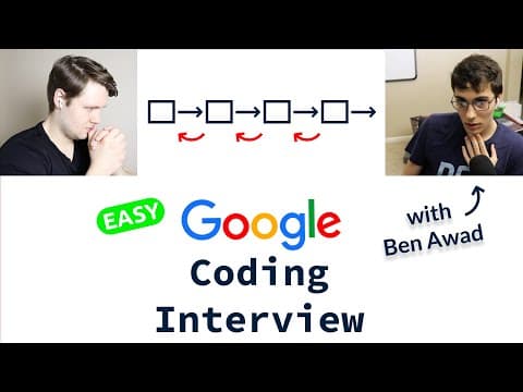 Easy Google Coding Interview With Ben Awad thumbnail