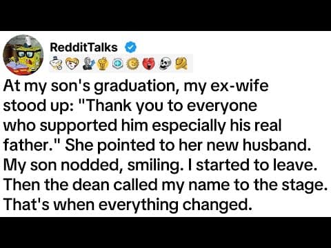 At my son's graduation, my ex-wife stood up: "Thank you to everyone who supported him... thumbnail