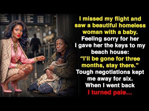 I missed my flight and saw a beautiful homeless woman with a baby. I gave her my key, but… thumbnail