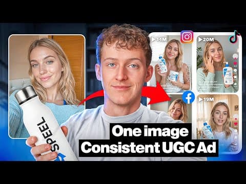 Create Realistic AI Ads from One Image (Consistent Character + Products) thumbnail