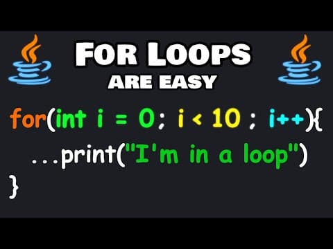 How to Use Java for Loops to Repeat Code thumbnail
