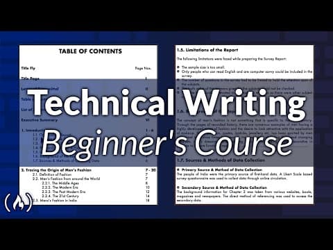 Technical Writing Course for Beginners thumbnail