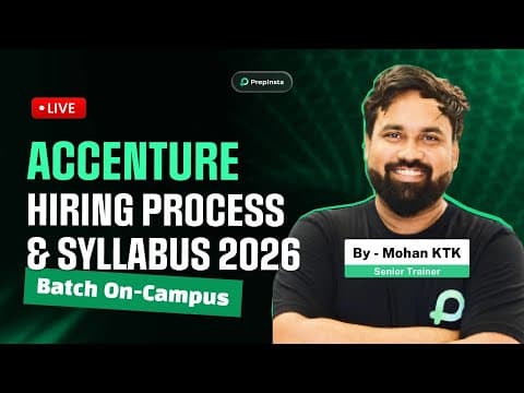 Accenture Hiring Process 2026 | On-Campus Syllabus, Exam Pattern & Selection Rounds Explained LIVE thumbnail