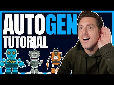 AutoGen Tutorial 🚀 Create Custom AI Agents EASILY (Incredible) thumbnail