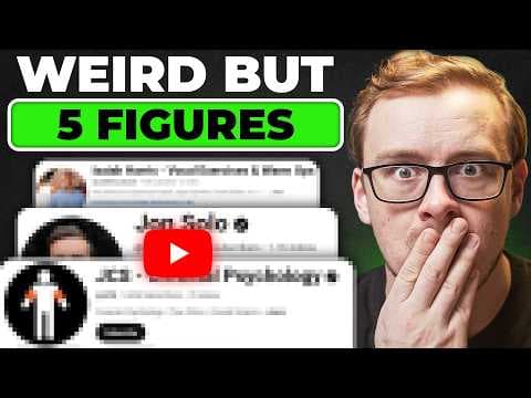 7 Weird YouTube Channels Making 5 Figures A Month (Nobody Talks About These) thumbnail