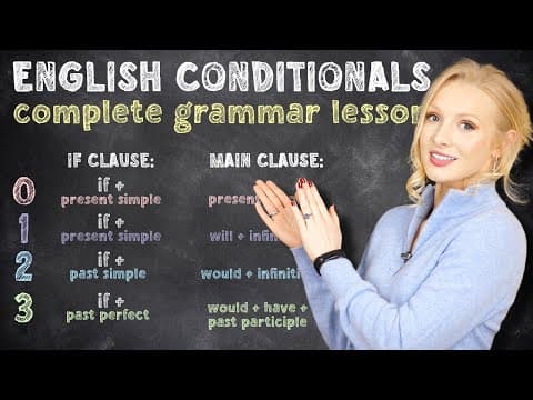 THE CONDITIONALS - 0,1,2 & 3 Conditionals& QUIZ - English Grammar Lesson (+ Free PDF & Quiz) thumbnail