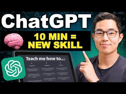 How To Use ChatGPT To Learn ANY Skill Quickly (Tutorial) thumbnail