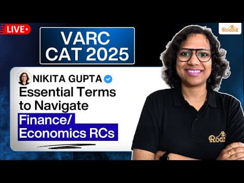 Essential Terms to Navigate Finance/Economics RCs I NIKITA GUPTA I VARC Rodha I CAT 2025 thumbnail