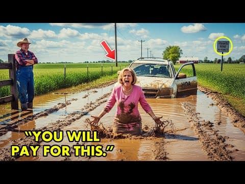 HOA Karen Kept Driving Across My Farm — So I Dug a Trench and Watched Her Car Sink into the Mud thumbnail