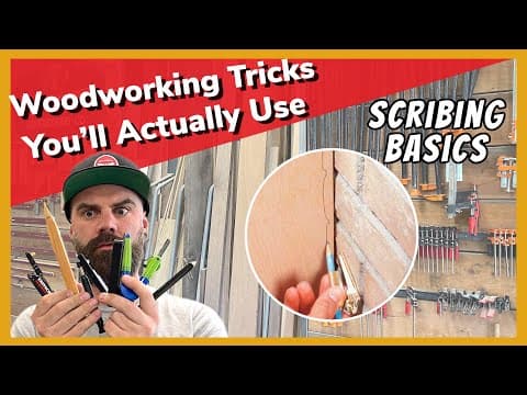 Woodworking Tricks You'll Actually Use || How to Scribe to an Uneven Wall thumbnail