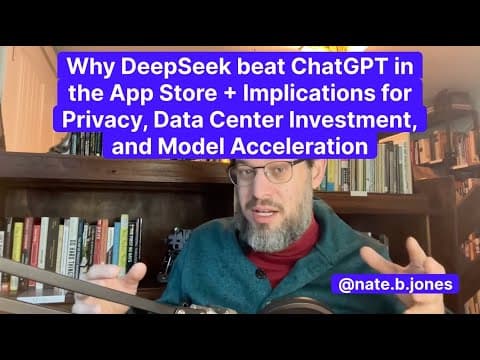 Why DeepSeek beat ChatGPT in the App Store, plus Privacy, Data Center Investment, AI Acceleration thumbnail