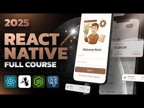 Build a Full Stack Mobile Application with React Native & Expo - React Native Tutorial thumbnail