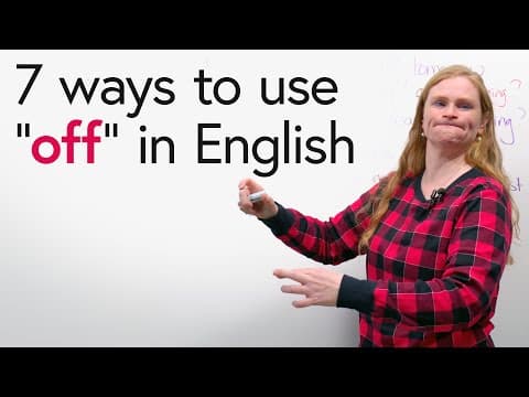 Learn 7 ways to use “OFF” in English thumbnail