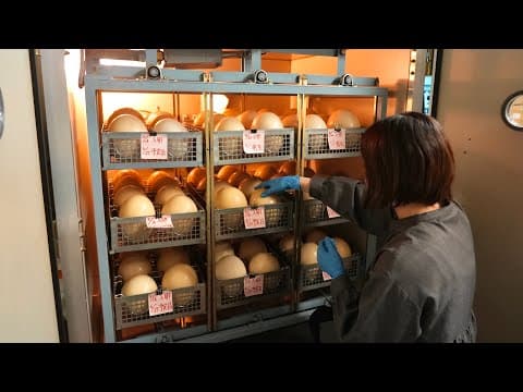 ダチョウの赤ちゃんが生まれる瞬間！日本のダチョウ農場で卵がインテリア雑貨に生まれ変わるまで thumbnail